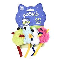 PET STAR Игрушка для кошек МЫШКИ, набор 4 шт