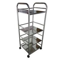 Помощник тележка хром 4 полки 40*32*94см
