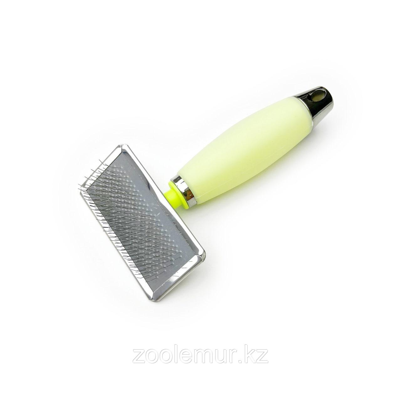 PET STAR Пуходерка металлическая с силиконовой ручкой, S