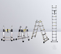 Стремянка-лестница телескопическая 2-секционная, 10 ступеней STR-3032