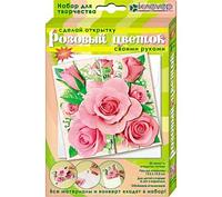 Набор для изготовления открытки Розовый цветок