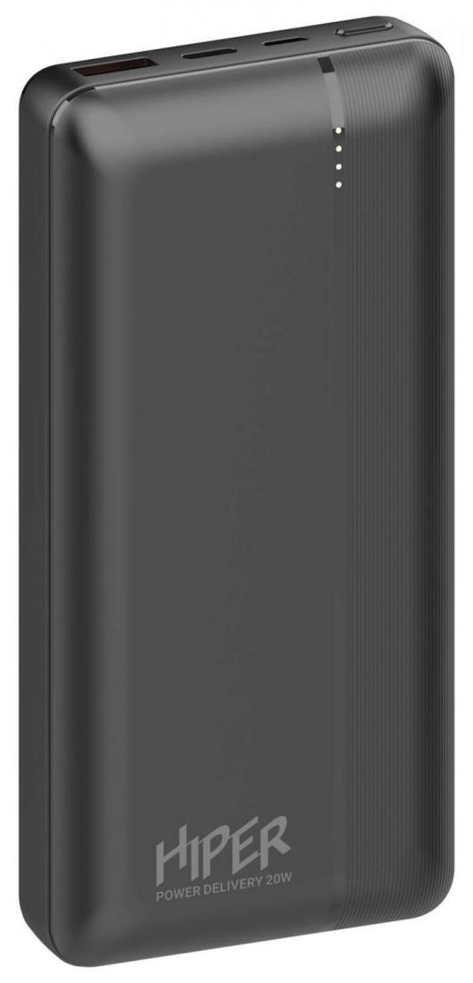 Мобильный аккумулятор Hiper MX Pro 20000 20000mAh 3A QC PD 1xUSB черный (MX PRO 20000 BLACK)