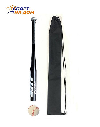 Бейсбольная бита BAT28 алюминиевая 71 см (чехол+мяч) Black, фото 2