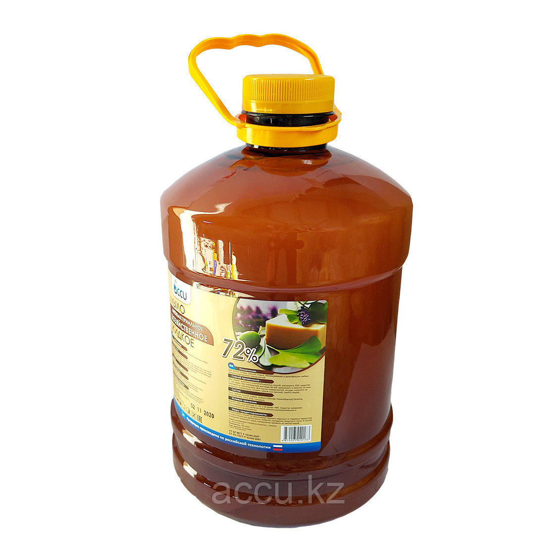 Жидкое хозяйственное мыло 72% TM "ACCU", 3 литра - фото 2 - id-p105775249