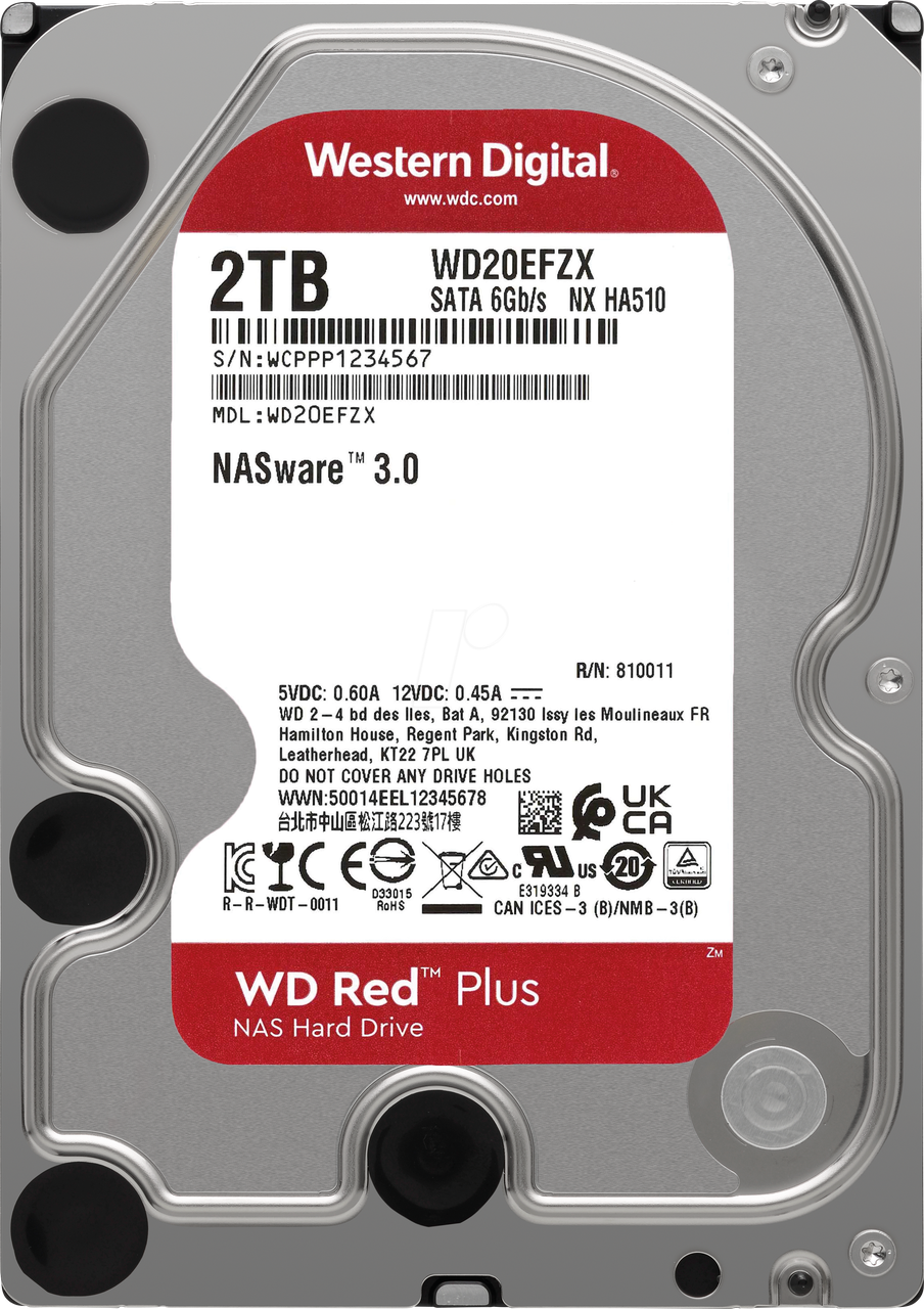 Жесткий диск HDD 2Tb Western Digital RED WD20EFZX