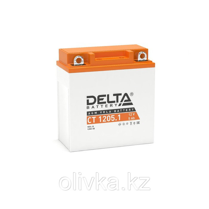 Аккумуляторная батарея Delta СТ1205.1 (12N5-3B, YB5L-B) 12 В, 5 Ач обратная (- +) - фото 1 - id-p105777391