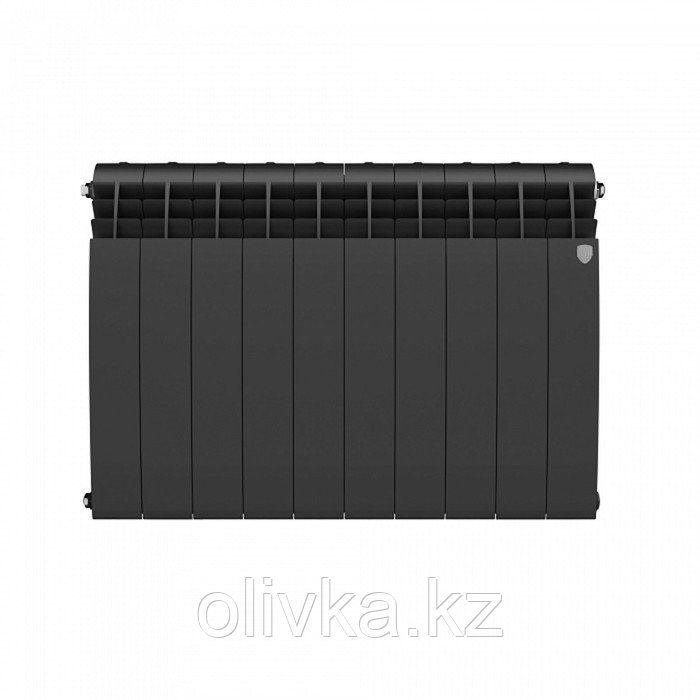 Радиатор биметаллический Royal Thermo BiLiner new/Noir Sable, 500 x 80 мм, 10 секций, черный - фото 2 - id-p105777408