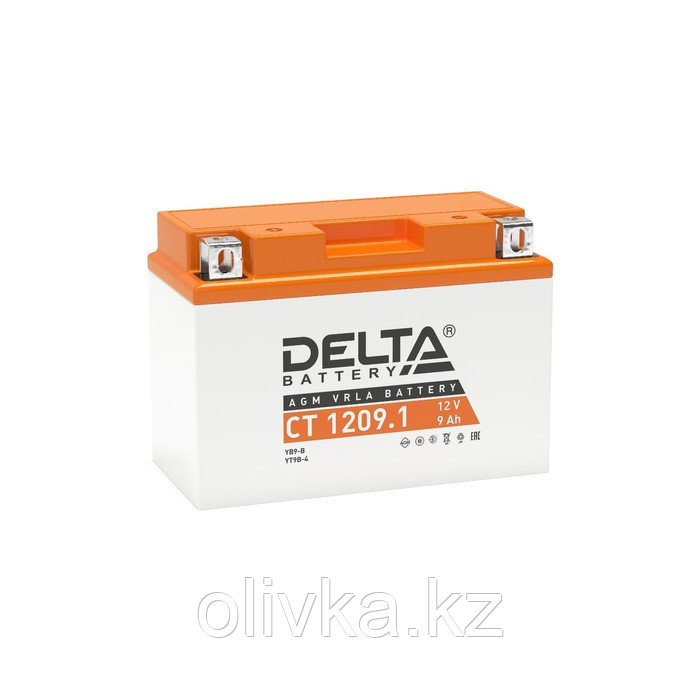 Аккумуляторная батарея Delta СТ1209.1 (YT9B-BS) 12 В, 9 Ач прямая (+ -) - фото 1 - id-p105777452