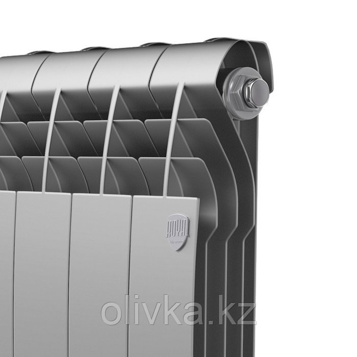 Радиатор биметаллический Royal Thermo BiLiner new/Silver Satin, 500 x 80 мм, 12 секций, хром - фото 4 - id-p105777477