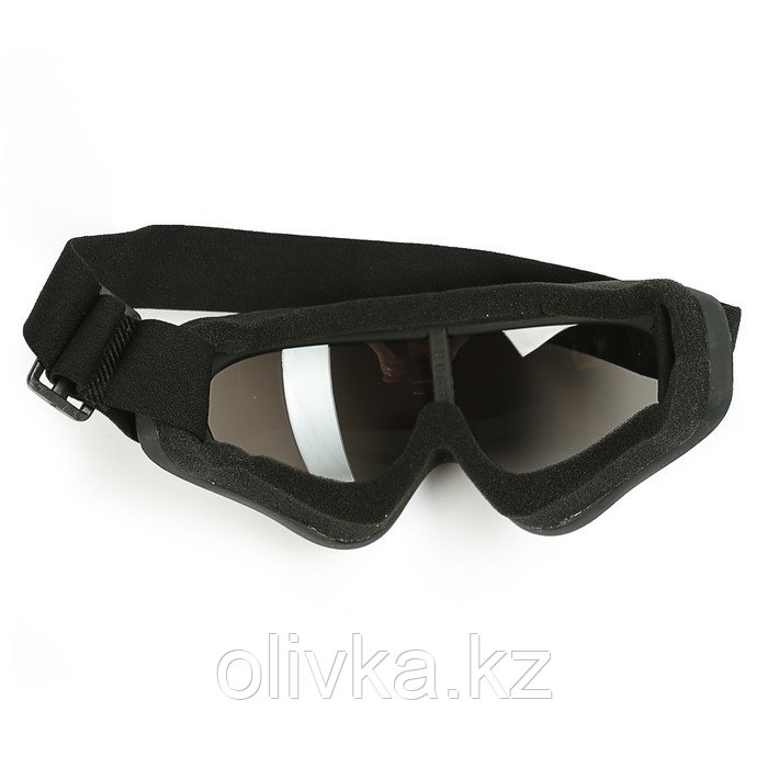 Очки для езды на мототехнике, стекло хром, цвет черный - фото 2 - id-p105779170