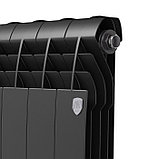 Радиатор биметаллический Royal Thermo BiLiner new/Noir Sable, 500 x 80 мм, 4 секции, черный, фото 4