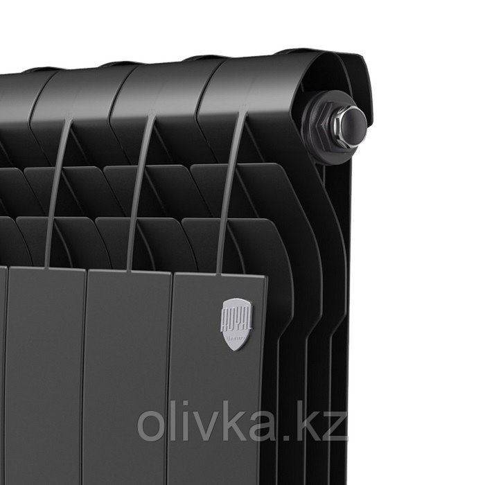 Радиатор биметаллический Royal Thermo BiLiner new/Noir Sable, 500 x 80 мм, 4 секции, черный - фото 4 - id-p105777540