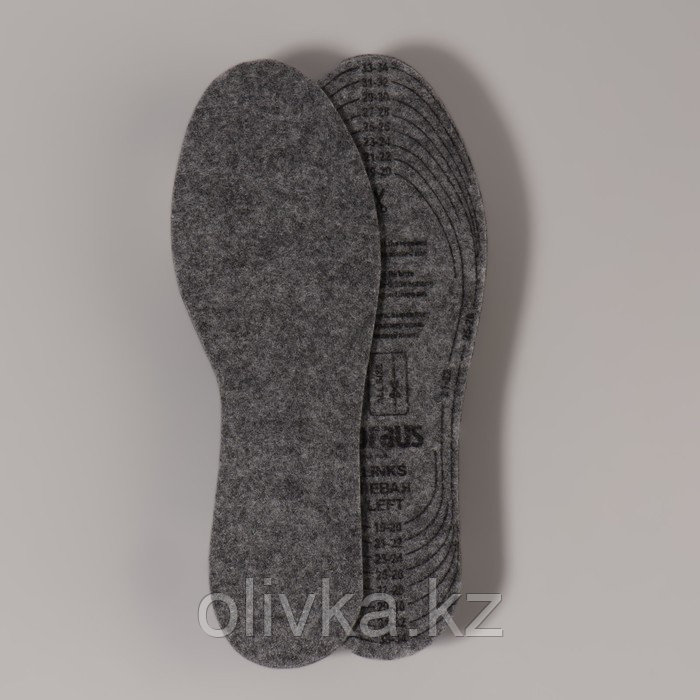 Стельки для детской обуви, 19-35 р-р, цвет серый - фото 1 - id-p105781620