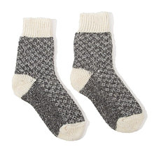 Носки для мальчика шерстяные Фактурная вязка цвет тёмно-серый, размер 16