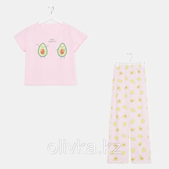Пижама женская (футболка и брюки) KAFTAN Avocado р. 48-50, розовый - фото 10 - id-p105783224