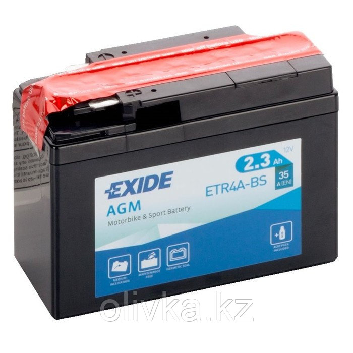 Аккумуляторная батарея Exide 2.3 Ач ETR4A-BS - фото 1 - id-p105784029