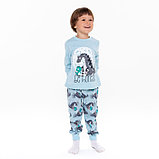 Пижама для мальчика, цвет голубой, рост 104 см, фото 3