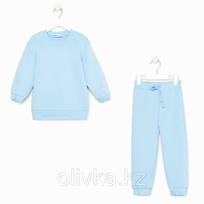 Костюм детский (свитшот, брюки) KAFTAN "Basic line", размер 28 (86-92), цвет голубой - фото 10 - id-p105784050