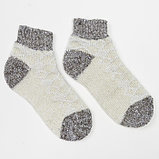Носки детские шерстяные укороченные, цвет белый/серый, размер 14-16, фото 2