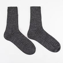 Носки мужские шерстяные, цвет тёмно-серый, размер 29