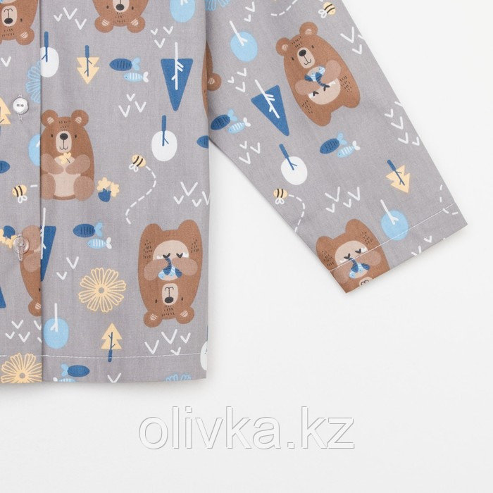 Пижама детская (рубашка, брюки) KAFTAN "Мишки", р. 122-128, бежевый - фото 8 - id-p105783315