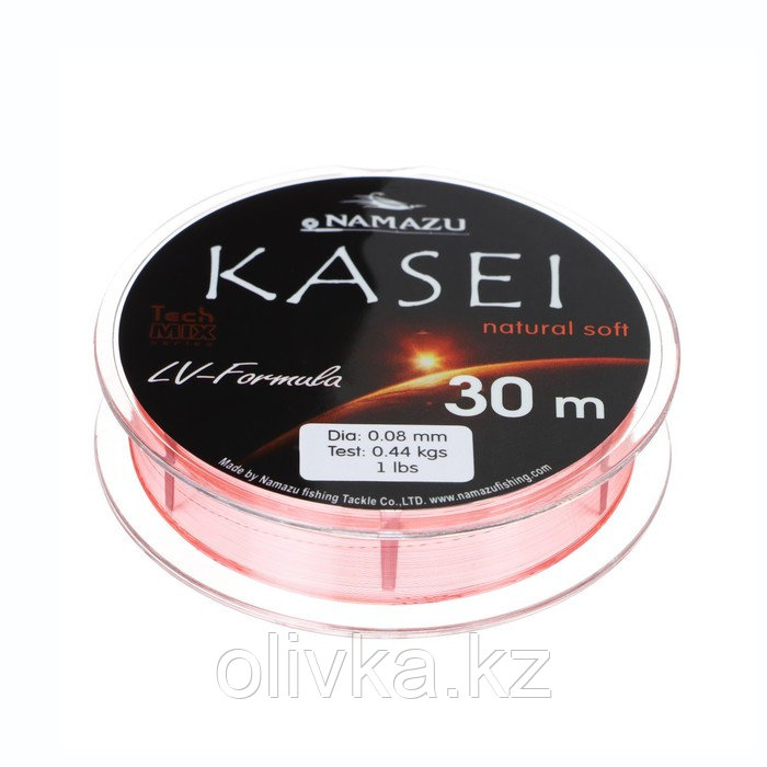 Леска Namazu Kasei, диаметр 0.08 мм, тест 0.44 кг, 30 м, красная - фото 1 - id-p105785763