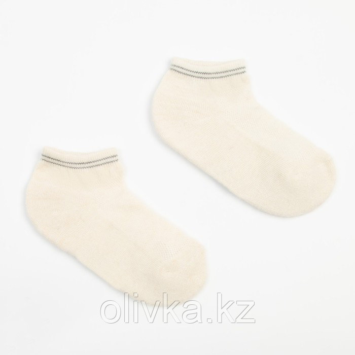 Носки женские укороченные «Soft merino», цвет белый, размер 35-37 - фото 2 - id-p105784952