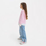 Джемпер для девочки KAFTAN, цвет белый/розовый, размер 32 (110-116 см), фото 2