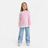 Джемпер для девочки KAFTAN, цвет белый/розовый, размер 32 (110-116 см), фото 4