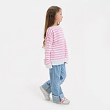 Джемпер для девочки KAFTAN, цвет белый/розовый, размер 32 (110-116 см), фото 5