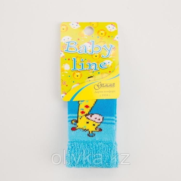 Носки детские махровые «Жираф», цвет бирюзовый, размер 7-8 - фото 3 - id-p105779422