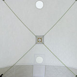 Палатка зимняя куб "СЛЕДОПЫТ" Premium, 1.8 х 1.8 м, 3-х местная, 3 слоя, цвет белый/олива, фото 6