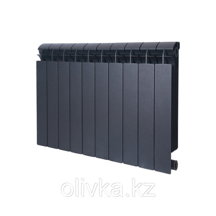 Радиатор биметаллический Global STYLE PLUS 500, 100 мм, 10 секций, цвет черный - фото 1 - id-p105783402