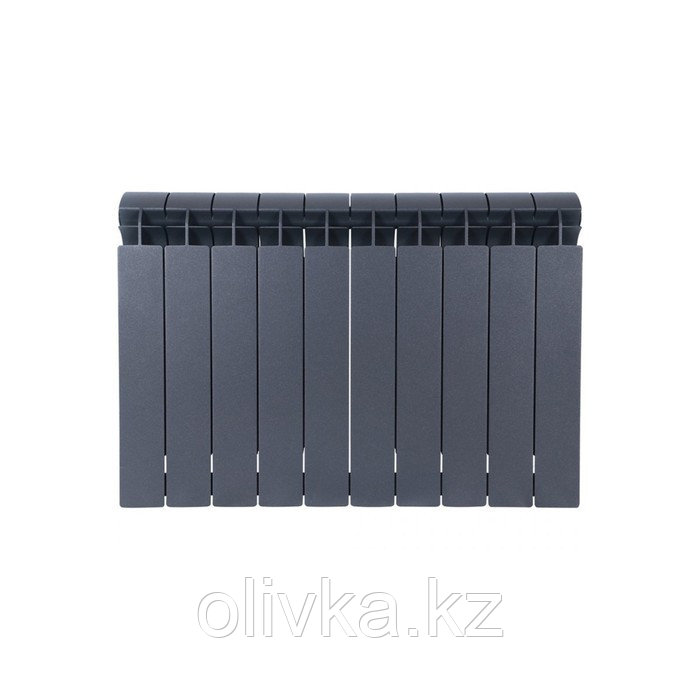 Радиатор биметаллический Global STYLE PLUS 500, 100 мм, 10 секций, цвет черный - фото 2 - id-p105783402