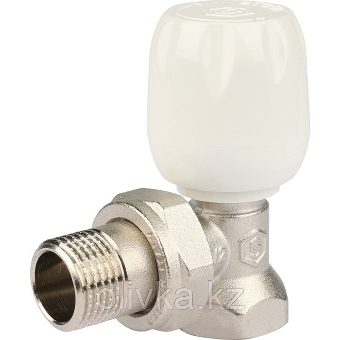 Клапан ручной STOUT SVRs-1152-000015, 1/2", терморегулирующий, угловой, неподъемный шпиндель