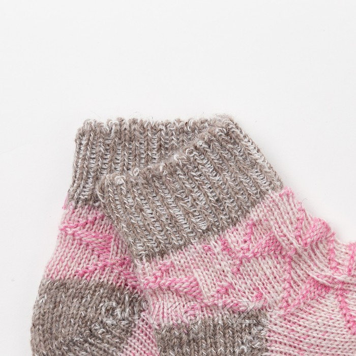 Носки для девочки шерстяные укороченные цвет розовый, размер 18-20 - фото 2 - id-p105779533