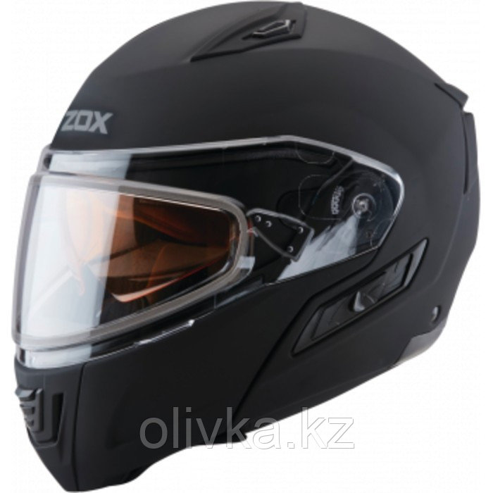 Шлем снегоходный ZOX Condor, стекло с электроподогревом, матовый, размер M, чёрный - фото 1 - id-p105783469