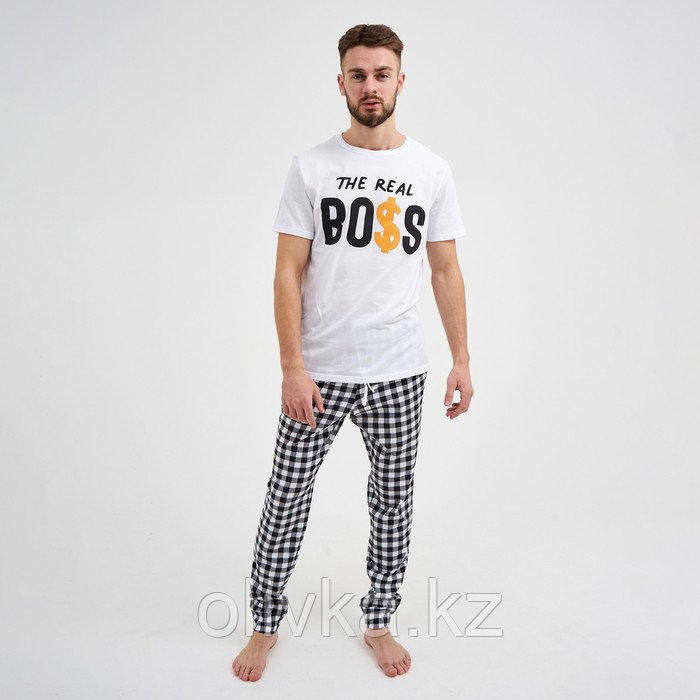 Пижама мужская (футболка и брюки) KAFTAN "Boss" р.56