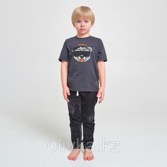 Пижама детская для мальчика KAFTAN "Trendy" р.32 (110-116), серый