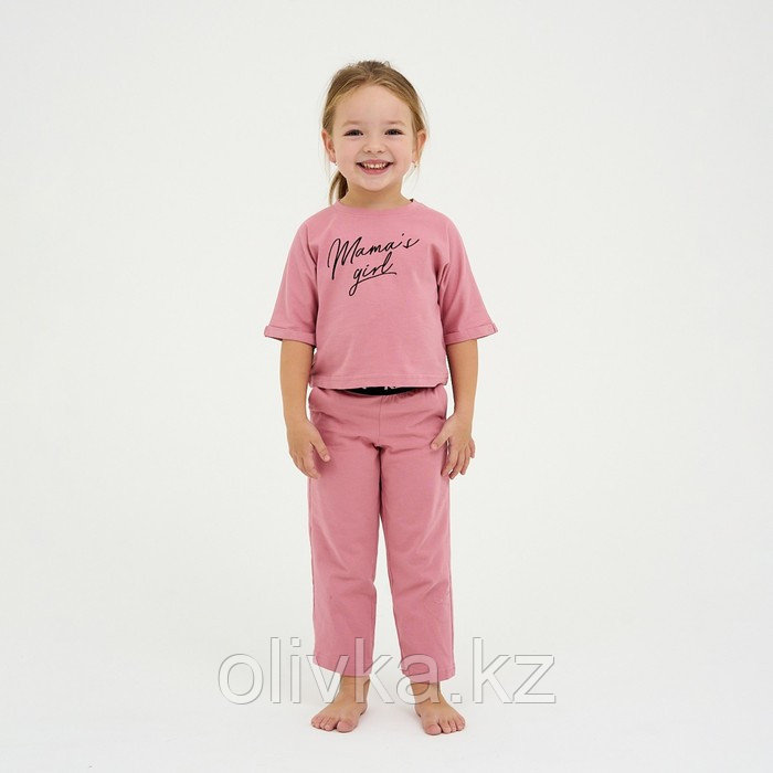 Пижама детская для девочки KAFTAN "Pink" рост 134-140 (36) - фото 1 - id-p105782632