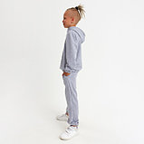 Костюм детский (худи, брюки) MINAKU цвет светло-серый меланж, рост 140, фото 5