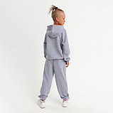 Костюм детский (худи, брюки) MINAKU цвет светло-серый меланж, рост 140, фото 6