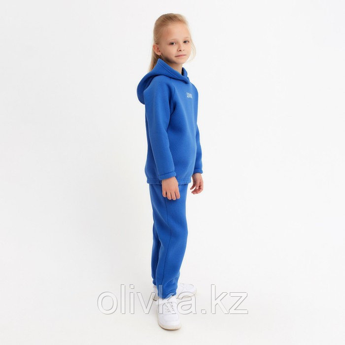 Костюм детский (худи, брюки) MINAKU: Basic Line KIDS, oversize, цвет синий, рост 140 - фото 2 - id-p105784324