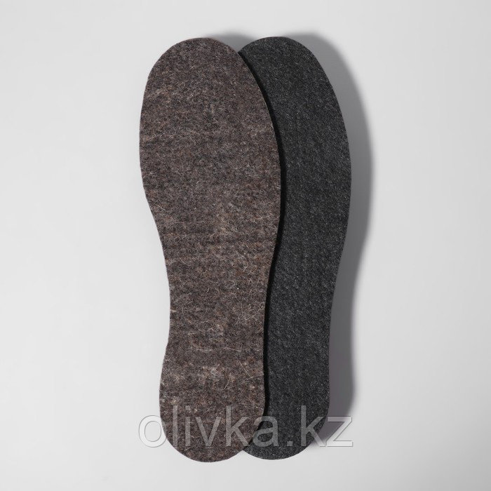 Стельки для обуви «Мягкий след», утеплённые, универсальные, 36-46 р-р, пара, цвет коричневый - фото 1 - id-p105782693