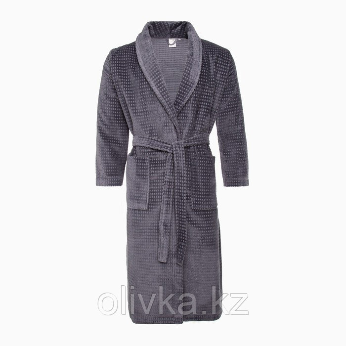 Халат махровый LoveLife "Comfort" цвет серый, размер 48-50 (S) 100% хлопок, 330 гр/м2 - фото 5 - id-p105784354
