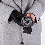 Перчатки женские, размер 9, с утеплителем, цвет чёрный, фото 3