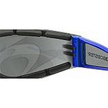 Мото очки Shield 2, голубой, дымчатые линзы, фото 4