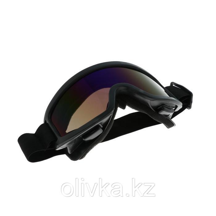 Очки-маска для езды на мототехнике, стекло синее, цвет черный - фото 3 - id-p105782009