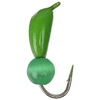 Мормышка безнасадочная "ЯМАН" "Банан" зеленый, d=3 мм, вес 0.5 г, кошачий глаз зеленый (уп. 5 шт.)
