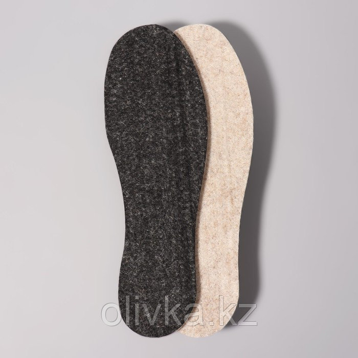 Стельки для обуви «Мягкий след», утеплённые, универсальные, 36-46 р-р, пара, цвет чёрный